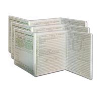 L&P, custodia protettiva per libretto di circolazione dei veicoli, 3 pezzi, in PVC trasparente, per moto e motocicli (compatibilità con documentazione italiana non garantita)