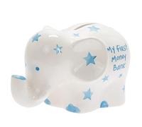 L & P Home & Gifts MY First Elephant Bank, bianco/blu, taglia unica