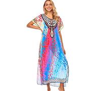 L-Peach Abito da Dona Cardigan Boho da Donna Maxi Loungewear Oversize Homewear Kimono Vestito da Spiaggia