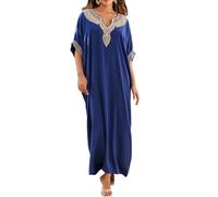 L-Peach Abito da Spiaggia Maxi Donna Copricostume da Bagno Kaftano Lungo Vestito Kimono Mare Spiaggia
