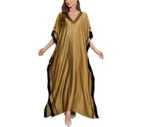 L-Peach Abito da Spiaggia Maxi Donna Copricostume da Bagno Kaftano Lungo Vestito Kimono Mare Spiaggia