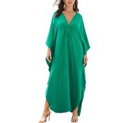 L-Peach Camicia da Notte Oversize da Donna Kaftan Bohemien Maxi Loungewear Abito da Spiaggia
