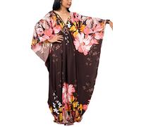 L-Peach Camicia da Notte Oversize da Donna Kaftan Bohemien Maxi Loungewear Abito da Spiaggia