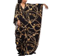 L-Peach Camicia da Notte Oversize da Donna Kaftan Bohemien Maxi Loungewear Abito da Spiaggia