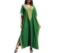 L-Peach Donna Abito da Spiaggia Maxi Copricostume da Bagno Kaftano Vestito Kimono Mare Spiaggia