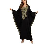 L-Peach Donna Abito Lungo Boho Copribikini Loungewear Oversize Kaftan Maxi Abito da Spiaggia Copricostume