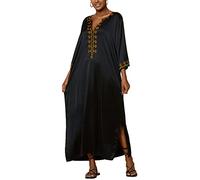 L-Peach Homewear Manica Corta Morbida Camicia da Notte da Donna Maxi Kaftan Oversize Copricostume da Spiaggia