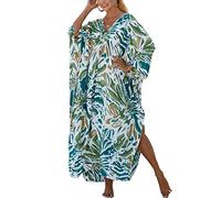 L-Peach Maxi Abito da Spiaggia da Donna Copricostume da Bagno Kaftano Lungo Vestito Kimono Mare Spiaggia