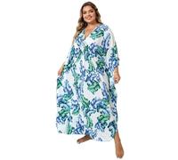 L-Peach Maxi Abito da Spiaggia da Donna Copricostume da Bagno Kaftano Lungo Vestito Kimono Mare Spiaggia