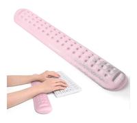 (L, Pink) Superfine Memory Foam Keyboard Mouse Wrist Rest, Memory Foam Wrist Cushion Support Easy Typing & Pain Relief For Office - PJ