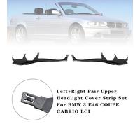 L+R Pair Upper Headlight Cover Strip Set Für BMW 3 E46 COUPE CABRIO LCI S1 H7