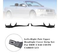 L+R Pair Upper Headlight Cover Strip Set Für BMW 3 E46 COUPE CABRIO LCI S1 T9