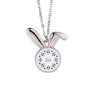 l Rose Happy The Day Of The Dead Coniglio Collana Ciondolo Bunny Animal Gioielli Regalo