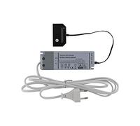 L&S Alimentatore a LED NG37 con spina piatta Euro e distributore a 6 prese e 2 porte all'alimentatore, 15 W, 12 V, plastica grigio