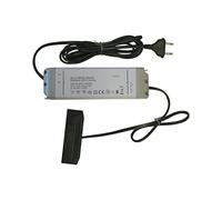 L&S Alimentatore a LED NG52 con spina piatta Euro e distributore 10 vie, 75 W - 12 V, plastica grigio