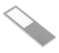 L&S Lucky-5 - Set di 3 lampade da incasso a LED, con interruttore a pulsante, 4000 K, luce bianca neutra, per cucina, 12 V, effetto acciaio inox
