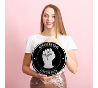 L&S Prints Cuscino Tondo Northern Soul Keep The Faith Nero 14"