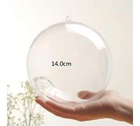 L&SH Palla di Natale, Sfera Piena di Plastica Trasparente, Sfera di Natale PS per Uso Alimentare, Ornamento di Natale con Pallina Vuota, 5 Pezzi (14cm?5Pcs)