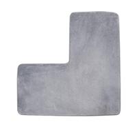 L Shaped Bathroom Mat - Non Slip Soft Decorative Bath Carpet | Portable Quick Dry Anti Skid Bathroom Rug, Longlasting Absorbent Bath Mat for Indoor Home Hotel Kitchen Door Sink Floor Toilet