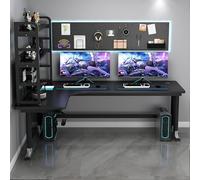 L-Shaped Computer Desk Corner, Stazione di Lavoro con Pegboard, Scrivania per Home Office Gaming Desk With Libreria, Study Writing Table For PC e Laptop, Design Ergonomico Salva Spazio per Piccole