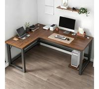 L-Shaped Computer Desk, Large Corner Gaming Desk,Office Writing Workstation,Wood Tabletop with Heavy-Duty Metal Frame for Home Study Gaming Room Right,160 * 120cm