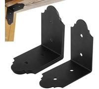 L Shaped Corner Brace 4 staffe a L in metallo nero 5,9x5,9x3, pollici Connettori angolari a 90 gradi