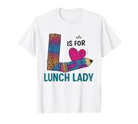 L Sta per Pranzo Lady Leopard Fierce, Fun & Fabulous Cafeteria Maglietta