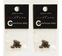 L-style 2 Confezioni di Champagne Anello per Freccette (12 Anelli) - Trasparente Nero