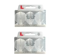 L-style Alette per freccette standard L1, EZ Fantom, trasparenti, 2 set (6 alette), preformate