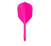 L-style BarFlight 2BA - Freccette con albero integrato, forma L3, 26 mm (260), rosa fluo, 1 set (3 alette)