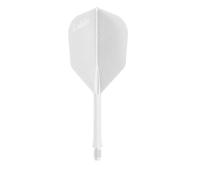 L-style BarFlight - Alette per freccette 2BA con albero integrato, forma L3, 26 mm (260), bianco, 1 set (3 alette)