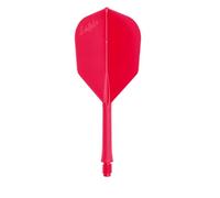 L-style BarFlight - Alette per freccette 2BA con albero integrato, forma L3, 26 mm (260), rosso, 1 set (3 alette)