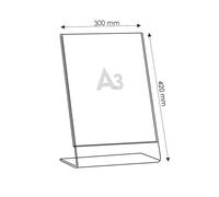 L Supporto Verticale A3 A4 A5 A6 Espositore Portafogli Acrilico