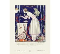 L' tourdissant Petit Poisson. Un piccolo pesce splendido. Robe d' t . Abito estivo. Illustrazione di moda art deco dell'artista francese George Barbier 1882-1932. L'opera è stata creata per la Gazette