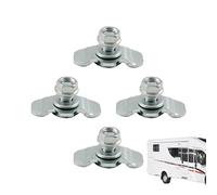 L Track - Gancio a plot,Ancoraggio rinforzato con fissaggio per il controllo del carico di camion rimorchio - 4 pezzi di hardware di ancoraggio per automotive SUV aereo Utility camion magazzino