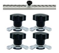L Track Rail Kit, Lug Threaded Stud Nut Fitting Set, Secure Tie Down Anchoring System for Trucks Aircraft Garage Trailers Storage Shelves Workshop Utility Vehicle Cargo Control Replacement Use
