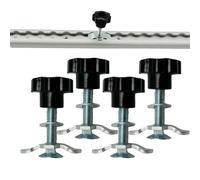 L Track Rail, Lug Threaded Stud Nut Fitting, 1.18 Inches Ergonomic Design Tie Down Rails, Sturdy Part Replacement Accessories, Heavy Duty for Trucks Trailers Aircrafts Car Garage Airplane Warehouses