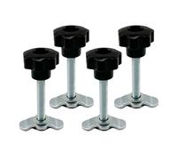 L Track Rail, Lug Threaded Stud, Nut Fitting Tie Down, Heavy Duty Ergonomic Point, Durabled Alloy Construction for Truck, Trailer, Garage, Airplane, Warehouse Use, 4 Pieces