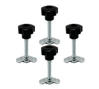 L Track Rail, Tie Down Stud Nut Fitting, Ergonomic Threaded Lug Design, Replacement Accessories for Trucks, Cars, Garages, Airplanes, Warehouses, Cargo Management, Black
