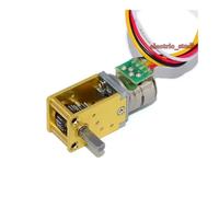 L-type 10MM Speed Reduction Stepper electronic starter DC 5V 2-Phase 4-Wire Full Metal Gearbox Worm Gear Stepper electronic starter DIY Robot Car NWPNLXEA((C) Ratio 118)