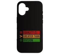 L"uguaglianza è maggiore del mese della storia nera della divisione BLM Custodia per iPhone 16