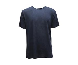 L1451 MAGLIA T SHIRT UOMO SELECTED MAN LINEN BLUE