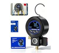 L201 Misuratore Digitale del Refrigerante per Climatizzatore, Manometro per Tubazioni con Pompa a Vuoto, Funzione per R32 R134a, Kit di Assistenza per Tecnici di Refrigerazione