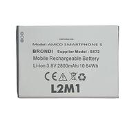 L2M1 Batteria per Brondi Amico Smartphone S+B Senior Smartphone Android Supplier Model S572+ S572 Li-ion 3.8V 2800mAh 10.64Wh
