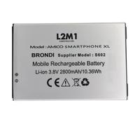 L2M1 Batteria per Brondi Amico Smartphone XL Smartphone Android Dual Sim 4G GPS Supplier Model S602 Li-ion 3.8V 2800mAh 10.36Wh