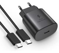 L2M1 Caricatore Caricabatterie Ricarica Ultrarapida 25W Nero Spina con Cavo per Samsung Galaxy Note 10 Lite/Note 20 / Note 20 5G / Note 20 Ultra/Note 20 Ultra 5G