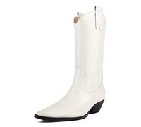 L37 HANDMADE SHOES Crush On U, Western Boot Donna, Bianco, 37 EU