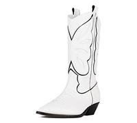 L37 HANDMADE SHOES Don't Stop Me Now, Western Boot Donna, Bianco, 41 EU