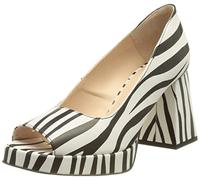 L37 HANDMADE SHOES Here We Go, Platform Donna, Nero Bianco, 36 EU