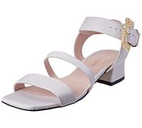 L37 HANDMADE SHOES Is That Right, Sandalo con Tacco Donna, Bianco, 36 EU